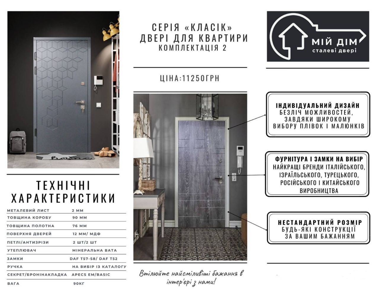 серія класік комплектація 2 для квартири